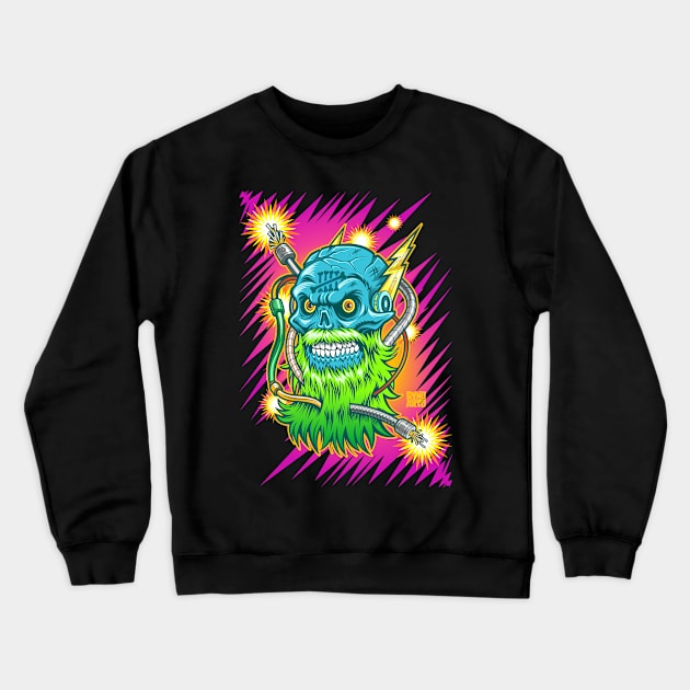 Skelebeard Crewneck Sweatshirt by RynoArts